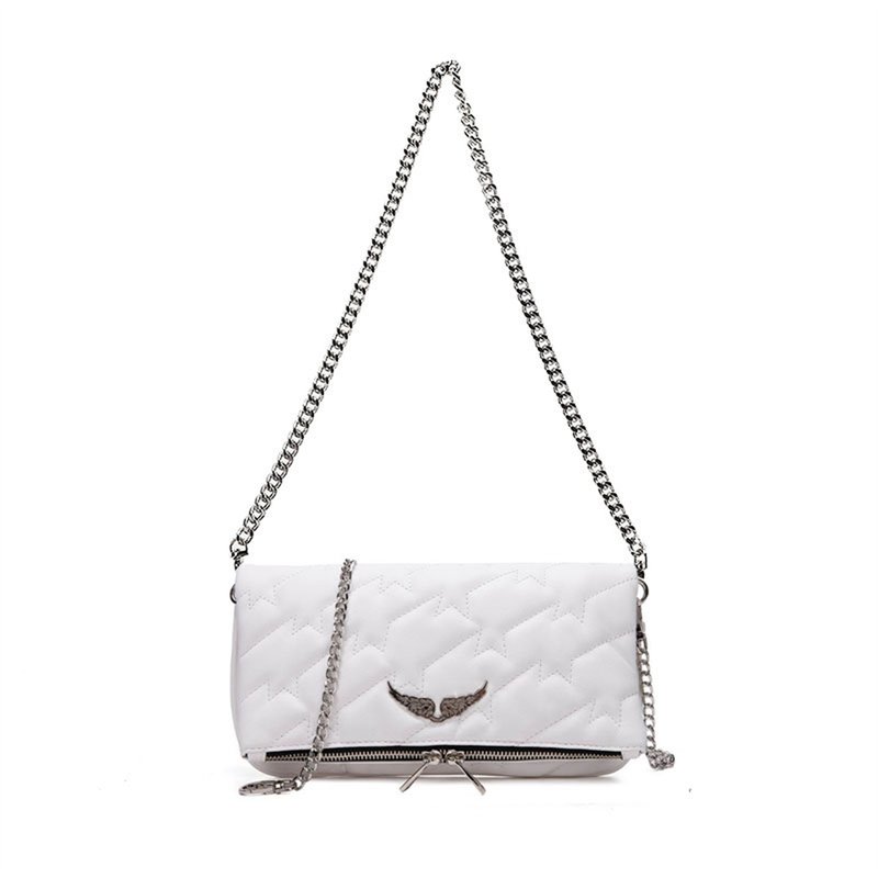 Shop Zadig & Voltaire Women Snake Printed Clutch Handbags In White