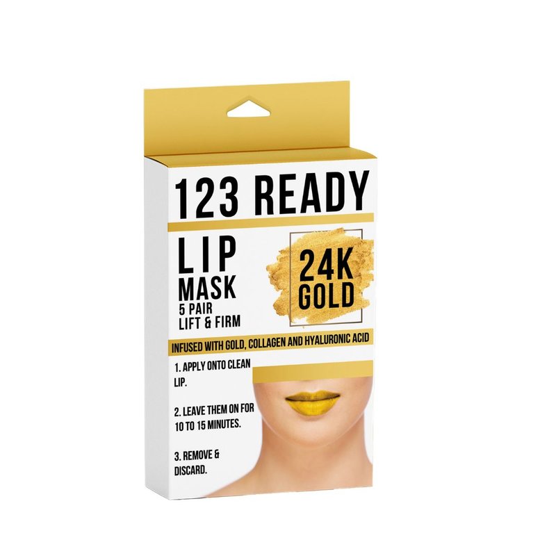 Zaq 123 Ready 24k Gold Lift & Firm Gel Lip Patches 5 Pc