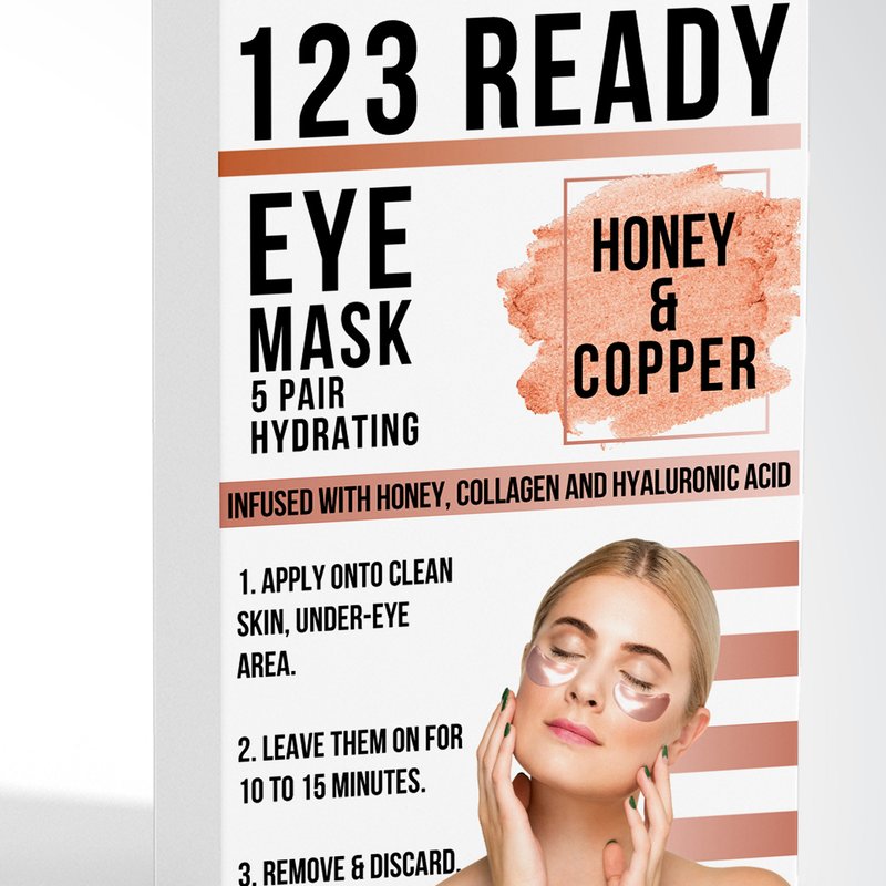 Zaq 123 Ready Honey & Copper Hydrating Gel Eye Patches 5pc