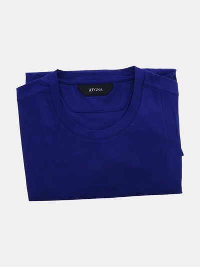 Zegna Zegna Men's Blue Solid Stretch T-Shirt Graphic product