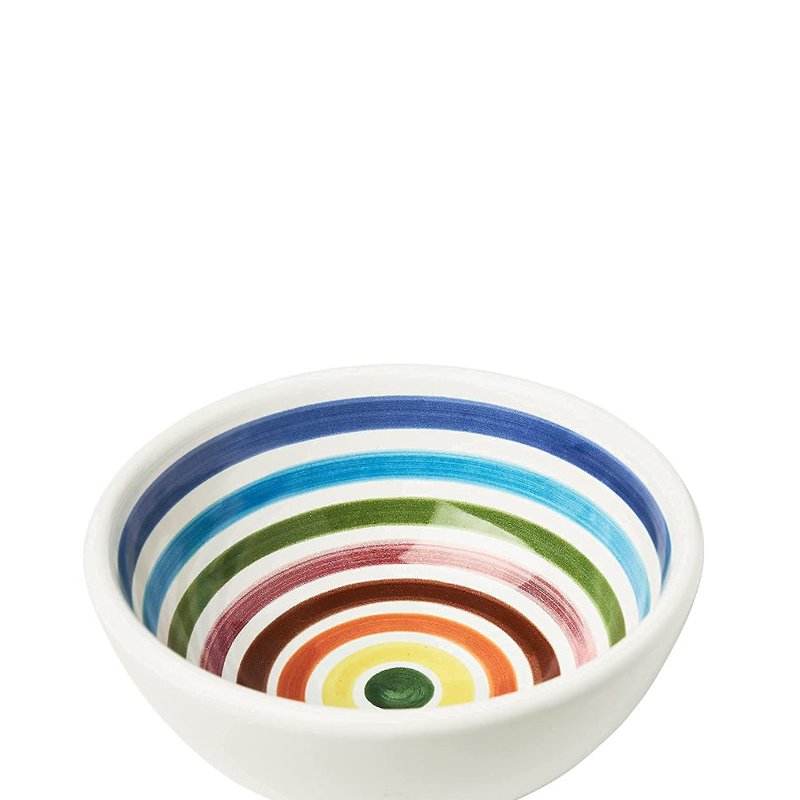 Zia Pia Frantoio Muraglia Hand-made Rainbow Ceramic Bowl In Yellow