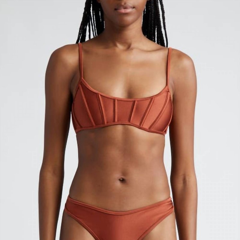Shop Zimmermann Alight Corset Two Piece Bikini In Brown