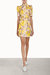 High Tide Ric Rac Mini Dress - Yellow Ikat Floral