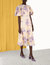 Linen Day Midi Dress - Pearl Palm Toile