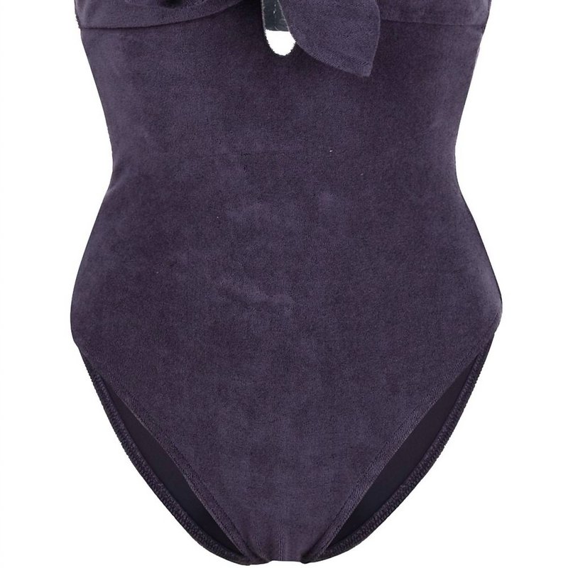 Shop Zimmermann Lyre Tie-detailed Swimsuit In Purple