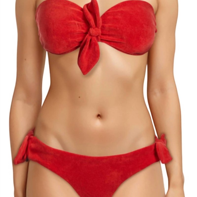 Shop Zimmermann Terry Tie Bikini In Red