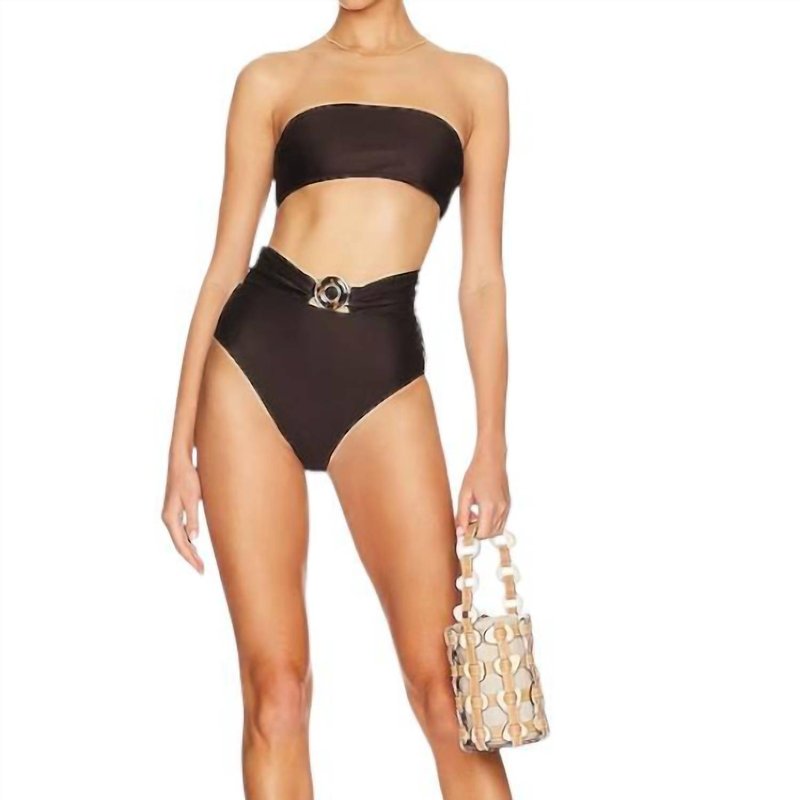 Shop Zimmermann Women's Tiggy Circle Link Two Piece Bikini Swimsuit In Brown