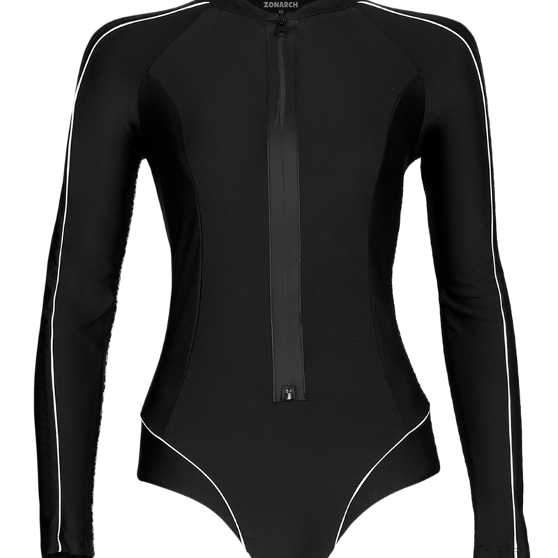 Zonarch Banks One Piece Surf Suit In Black