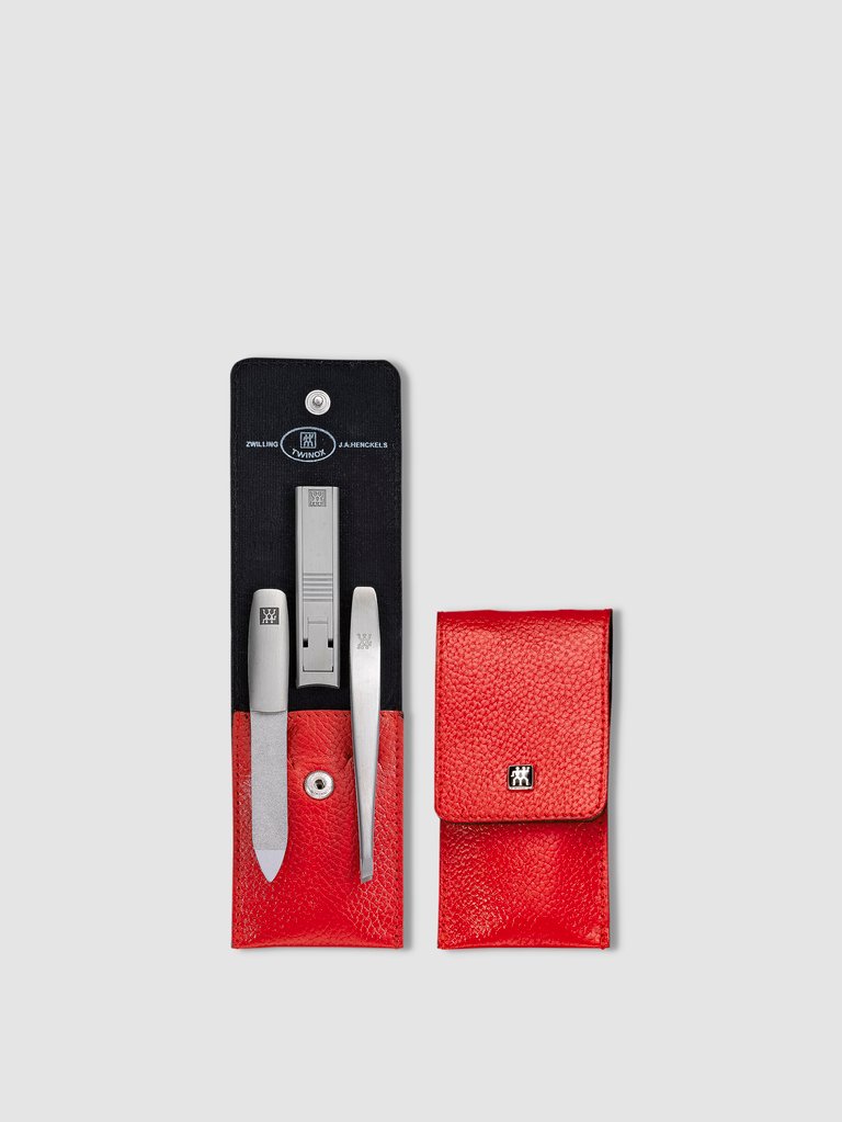 Zwilling Classic Inox 4-PC, Stainless Steel Pocket Set - Red, Red