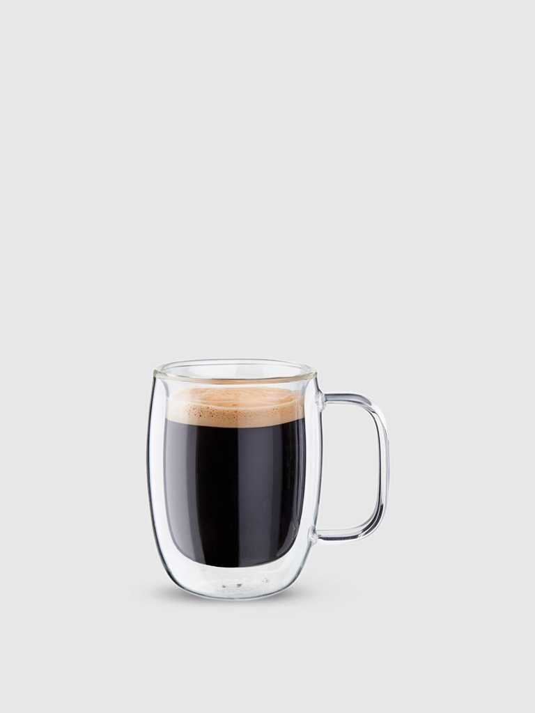 Double Espresso Glass Mug, 4.5 oz., 134ml, 2-Piece