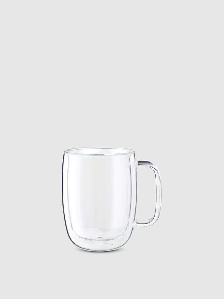 Latte Glass Mug, 15oz., 450ml, 2-Piece