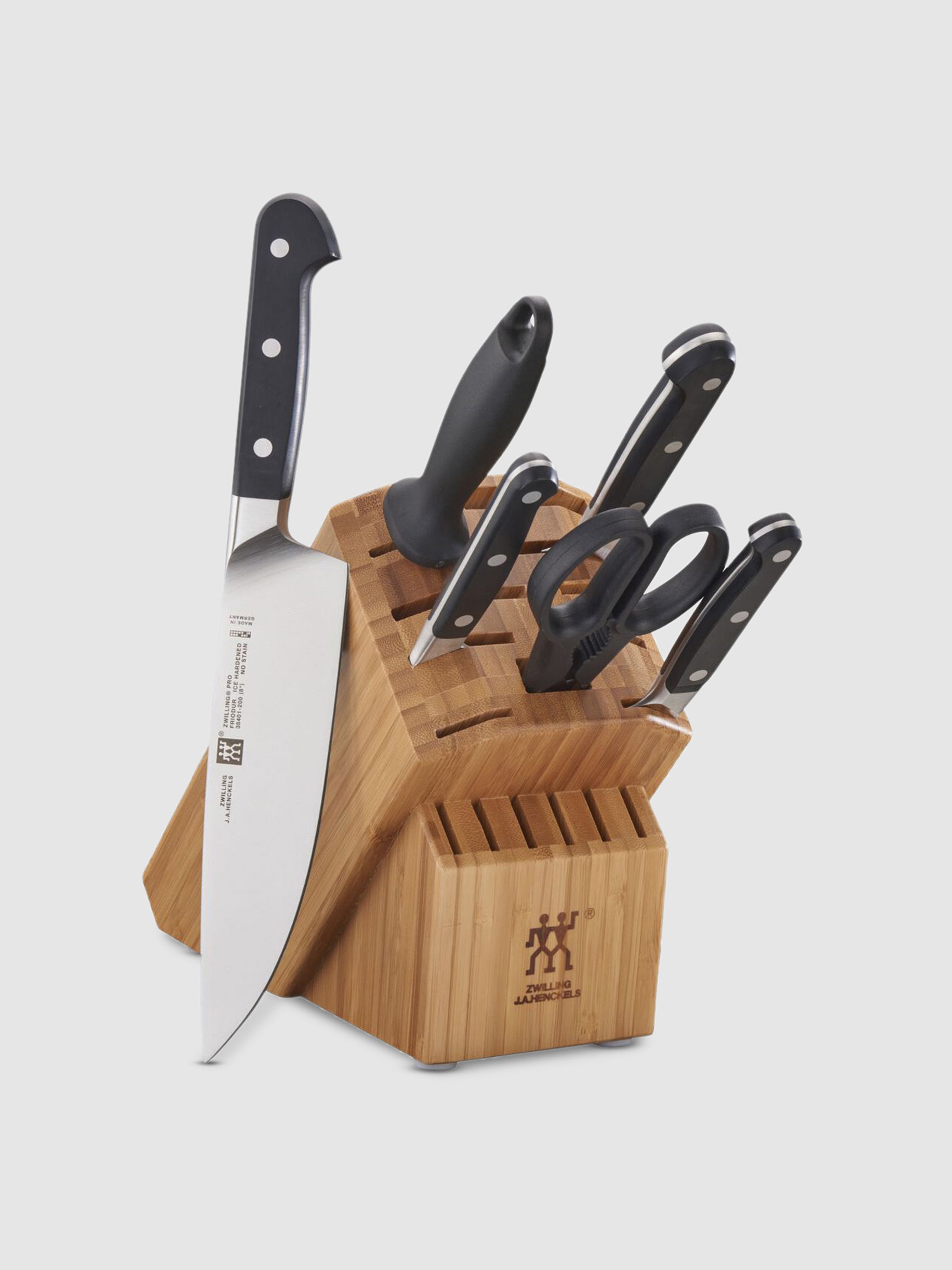 Zwilling Pro 7pc Block Set In Bamboo